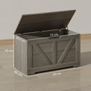 HOMCOM Storage Trunk for Living Room, with Safety Hinges 80cm