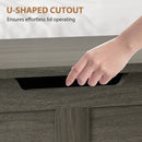 HOMCOM Storage Trunk for Living Room, with Safety Hinges 80cm