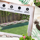 Outsunny Galvanised Raised Bed For Garden, Outdoor Elevated Planter Box