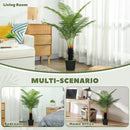 HOMCOM Artificial Areca Palm Tree with PE Leaves and Flocked Soil