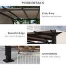 Outsunny Outdoor Pergola Garden Sun Shade Patio Canopy Shelter
