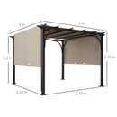 Outsunny Outdoor Pergola Garden Sun Shade Patio Canopy Shelter