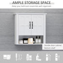 HOMCOM Bathroom Wall Cabinet, Medicine Cabinet w/ Adjustable Shelf, White