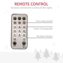 HOMCOM 6 Ft Artificial LED Christmas Tree With Metal Base, Hinged Branches