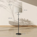 HOMCOM Modern Dimmable Standing Lamp With Adjustable Colour Temperatures