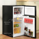HOMCOM 88L Small Fridge Freezer With 5-Setting Thermostat, Inner Light