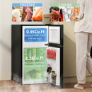HOMCOM 88L Small Fridge Freezer With 5-Setting Thermostat, Inner Light