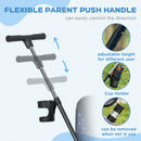 HOMCOM 6 In 1 White Kids Tricycle W/ Removable Handle For 1.5+ Year