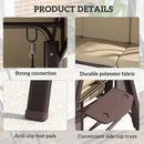 Outsunny 3 Seater Garden Swing Chair Patio Swing Bench w/ Cup Trays Brown