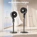 HOMCOM 20 DB Standing Fan For Bedroom, Pedestal Fan With Oscillating