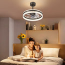 HOMCOM Ceiling Fan Light With 3 Colour, Timer, Reversible, Remote