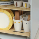 AIYAPLAY Wooden Dishwasher Playset, Kitchen Sink Toys with Accessories