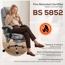 HOMCOM Executive Office Chair, Desk Chair With Massage And Heat, Grey