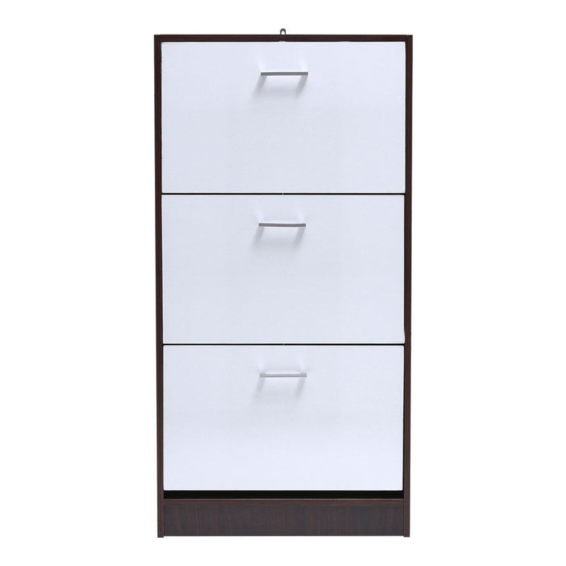 Livingandhome Wooden Shoe Organiser with 3 Tiers