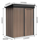 Breeins Lockable Metal Garden Storage Shed