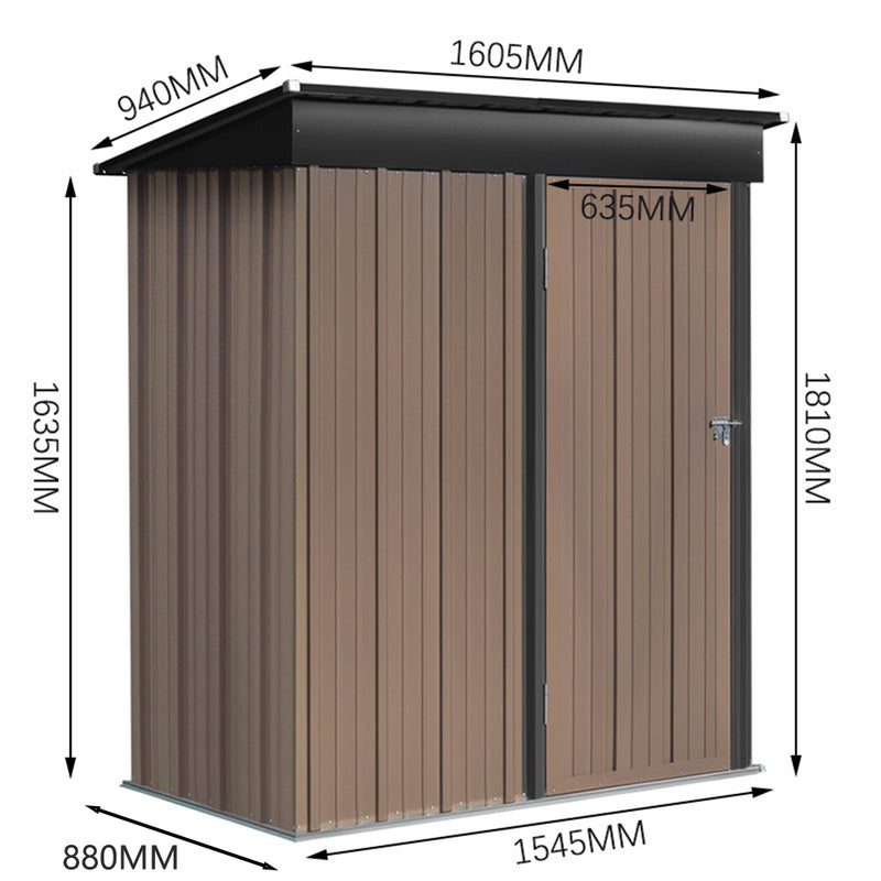 Breeins Lockable Metal Garden Storage Shed