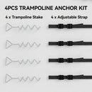 SPORTNOW 4Pcs Trampoline Anchor Kit, 32 cm Galvanised Trampoline Stakes