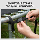 SPORTNOW 4Pcs Trampoline Anchor Kit, 32 cm Galvanised Trampoline Stakes
