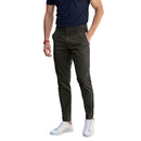 Brown Cotton Twill Straight Leg Trousers
