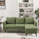 Livingandhome 3-Seater Upholstered Corner Sectional Sofa
