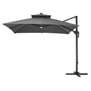 Garden Sanctuary Outdoor Large 3M LED Cantilever Parasol