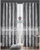 Crushed Velvet Lined Ring Top Curtains