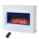 34inch Electric Fireplace with White Wooden Mantel