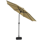 Patio Umbrella Large 3M Traditional Parasol with Plastic Base