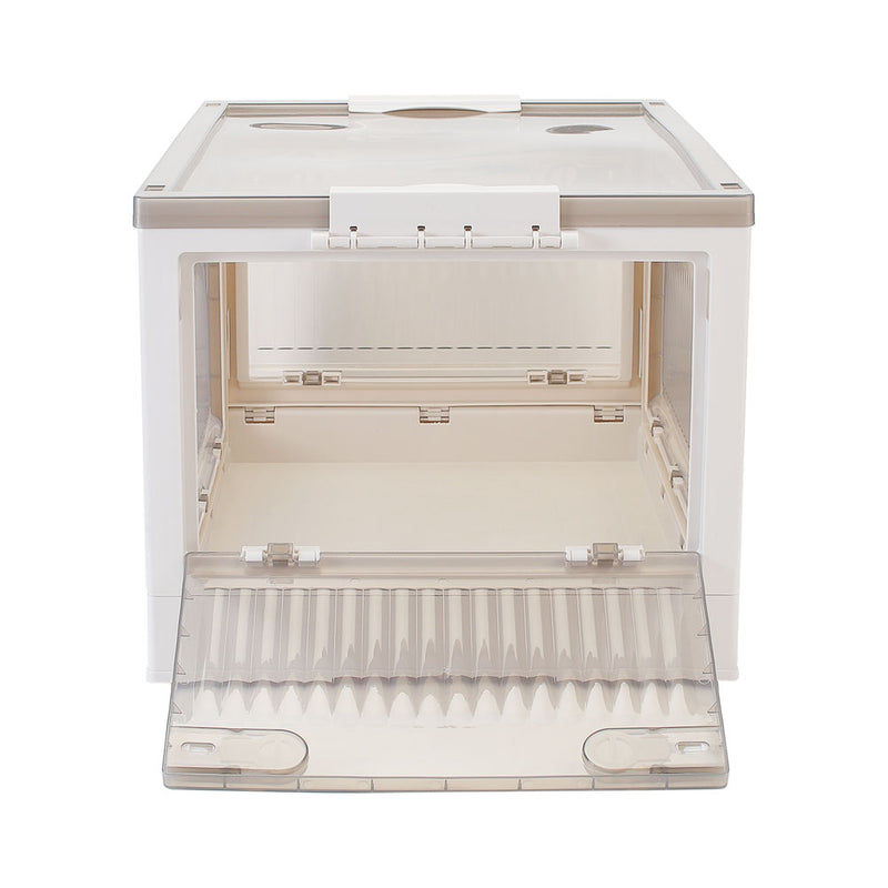 Lifeideas Transparent Folding Storage Box with Wheels