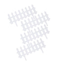 Breeins Set Of 4 Plastic Picket Garden Fence Panels Path Border