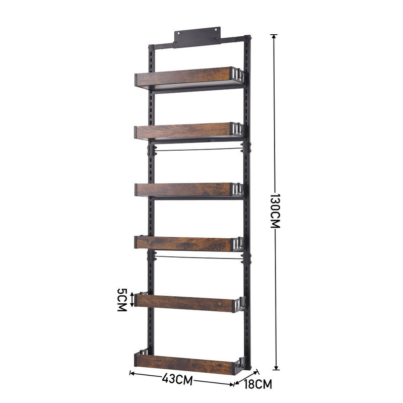 Lifeideas Steel and Wood Over-the-Door Kitchen Pantry Organizer