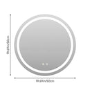 Livingandhome Anti-Fog Round Wall Mounted LED Mirror