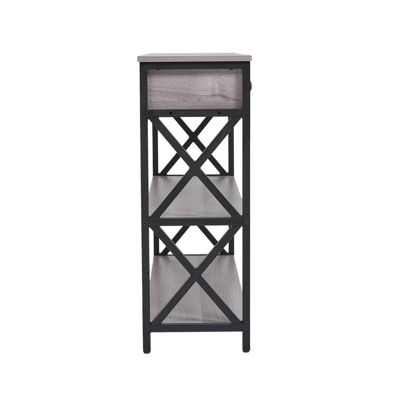 Livingandhome Narrow Wooden Console Table with Drawers