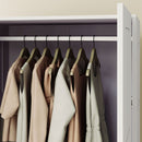 HOMCOM Wardrobe for Bedroom, Double Wardrobe with Hanging Rail