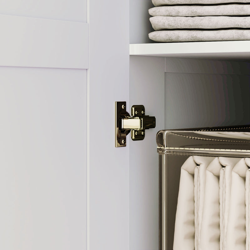 HOMCOM Wardrobe for Bedroom, Double Wardrobe with Hanging Rail