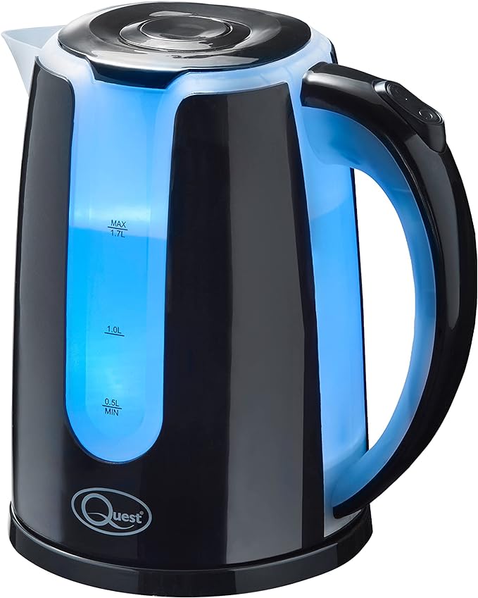 Quest Kettle Jug Illuminated Plastic 1.7L - Black