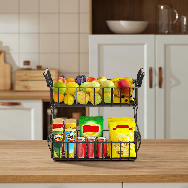 Lifeideas 2 Tier Wire Fruit Basket For Fruit or Produce