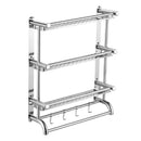 Lifeideas 3-Tier Stainless Steel Bathroom Storage Shelf Wall-Mounted Toilet Organiser