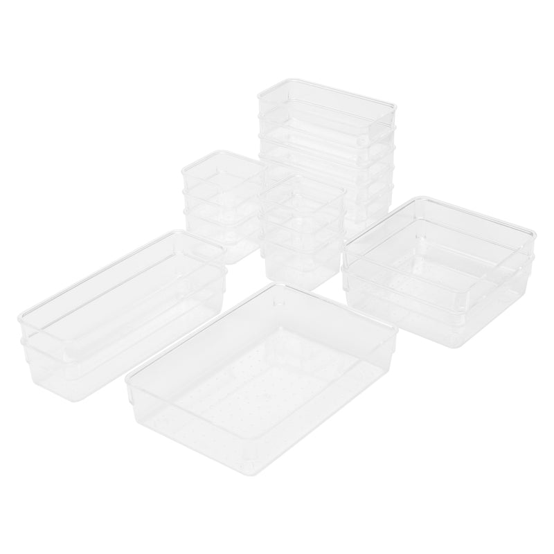 Lifeideas Set of 6 Transparent Desktop Organisers