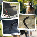 PawHut Foldable Dog Stroller with Mesh Windows for Mini Dogs, Black
