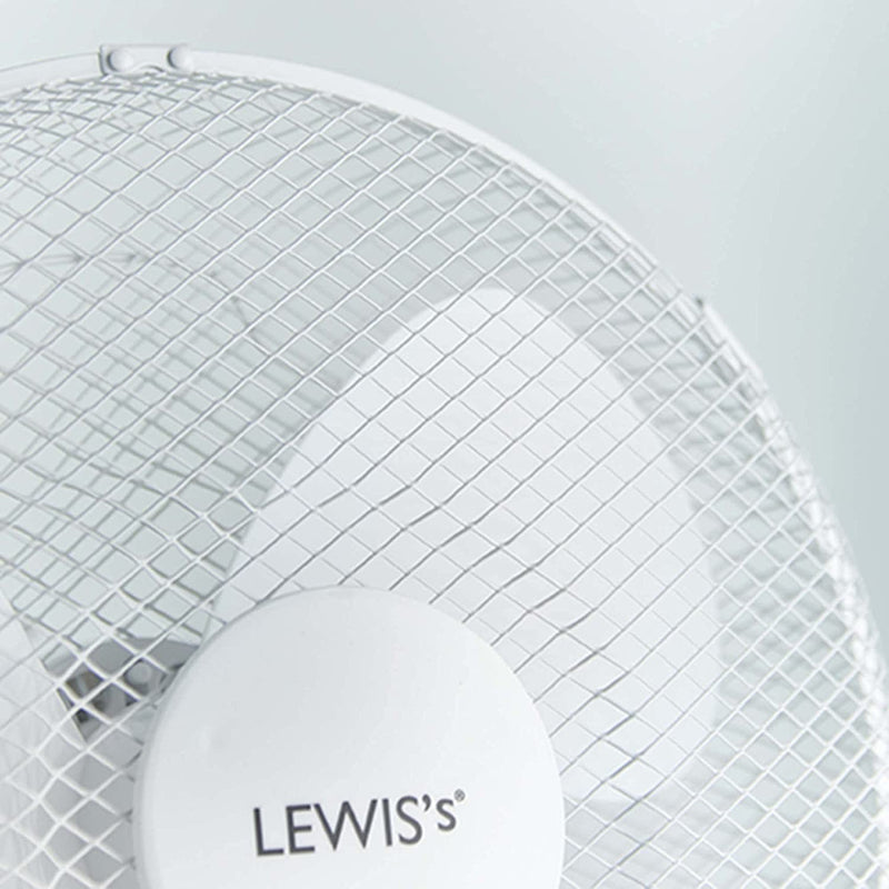 Lewis's 12 Inch  Tabletop Desk Fan  - White