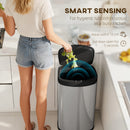 HOMCOM Automatic Kitchen Bin with Soft-Close Lid, 55L Sensor Wastebasket
