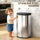 HOMCOM Automatic Kitchen Bin with Soft-Close Lid, 55L Sensor Wastebasket