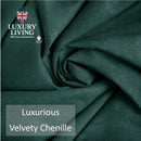 Velvet Chenille Thermal Fleece Lined Single Pencil Pleat Taped Top Door Curtain