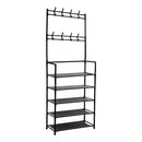 Livingandhome Entryway 5-Tier Shoe and Coat Rack
