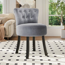 Livingandhome Modern Upholstered Buttoned Stool for Dressing Table