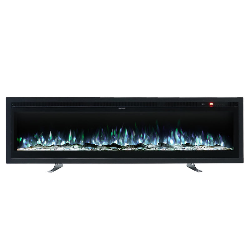 60 Inch Electric Fireplace with Remote 12 Flame Colours 1500W