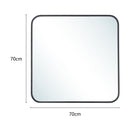 Livingandhome Modern Square Wall Mirror with Aluminum Alloy Frame
