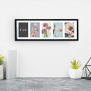 Lewis's Multi Aperture Photo Picture Frame with 5 Photos (Black, 4" x 6")