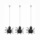 3 Pack Of 2ft Battery Operated Ash Dropping Dangling Halloween Spider Animatronic Decoration